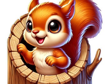 Squirrel Clipart Bundle | High-Resolution JPGs (Digital Download)