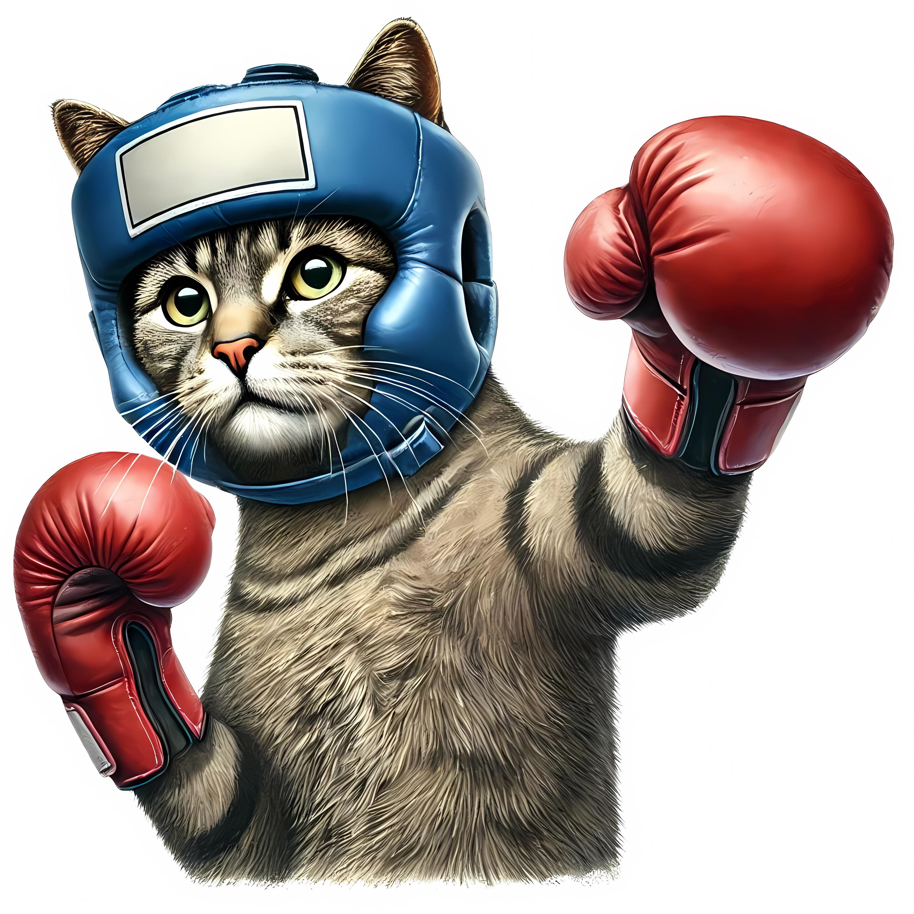 Boxing Cat Clipart | Funny Sports Art Printables (digital Download) Set ...