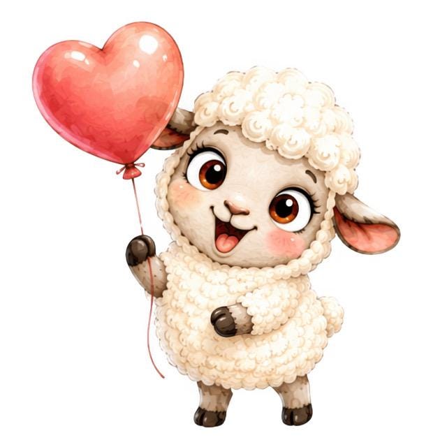 Clipart de Ovelhas Kawaii, Ilustrações Adoráveis de Ovelhinhas Bebês ...