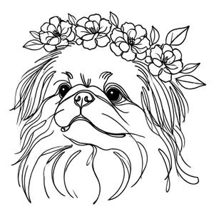 10 Pekingese SVG & PNG Clipart Bundle, Digital Line Art, Minimalist Vector Dog, Cute Dog, Drawing for Sublimation, Dog Lover, Commercial Use
