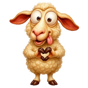 Funny Sheep Clipart, Playful Quirky Sheep Bundle, Adorable Sheep Printables, Farm Sheep art, Digital Download, Commercial Use, Set of 11