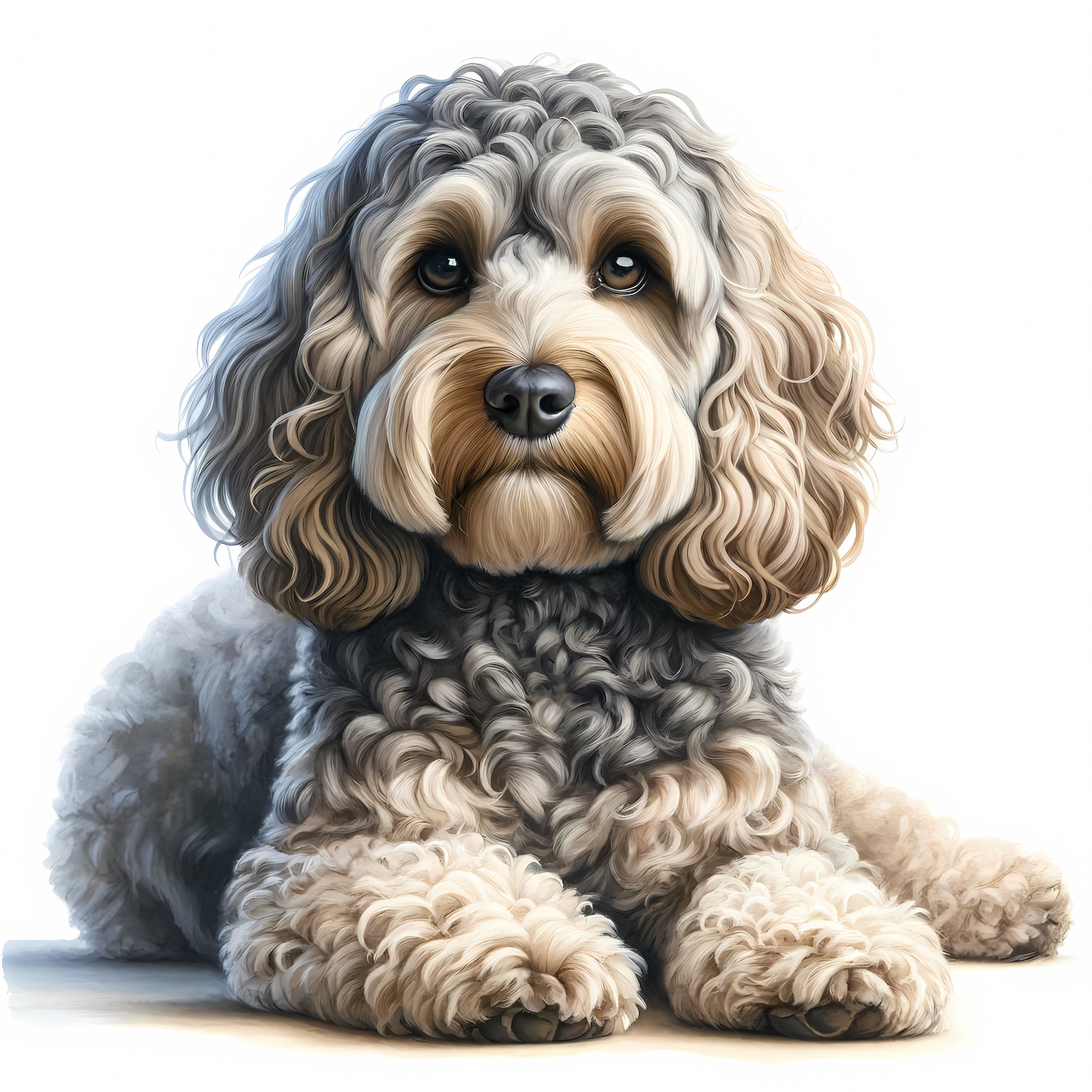 Cockapoo Digital Cockapoo Dog Art – High-resolution Jpgs, Commercial Use (digital ...