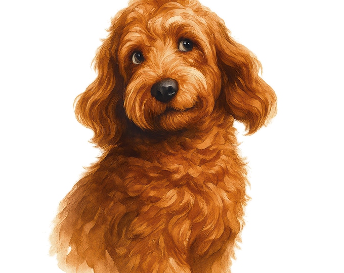 Cockapoo Digital Digital Cute Cockapoo PNG Flower Dog Art - Cute Doodle Puppy PNG ...