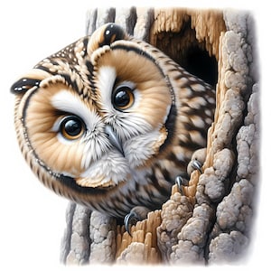 Elegante gufo clipart / 12 JPG di alta qualità / Majestic Owl Clipart Bundle / Arte murale / Arte della fauna selvatica / Artigianato di carta / Uso commerciale