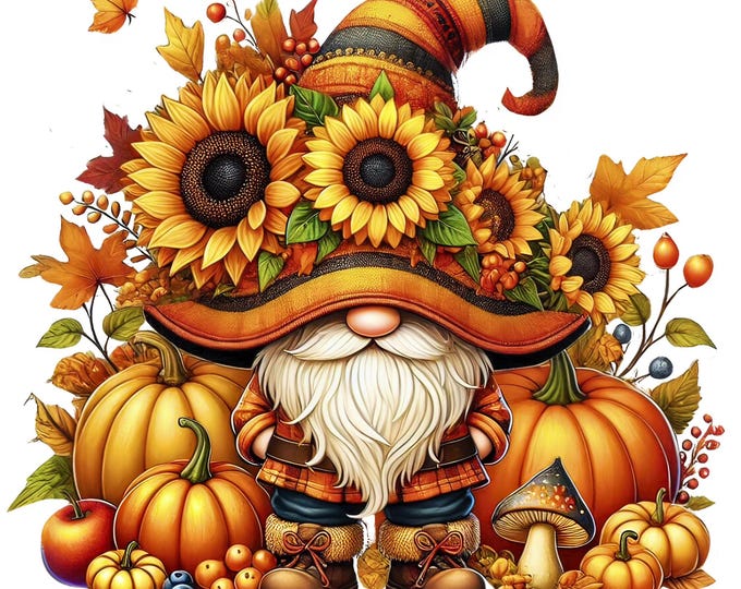 Fall Gnome Clipart Bundle: Watercolor Autumn Gnomes (PNG) - Etsy Canada