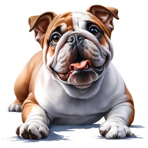 Imágenes prediseñadas de bulldog británico: 10 archivos JPG de alta calidad. Lote de imágenes prediseñadas de bulldog adorable. Arte mural. Manualidades en papel. Impresiones digitales. Uso comercial.