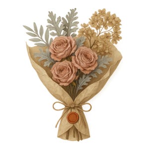 Pacchetto di clipart di fiori secchi, eleganti fiori secchi, fiori secchi, fiori vintage, design a sublimazione, uso commerciale, 12 PNG