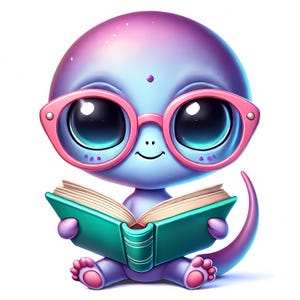 Cute Alien Clipart | 12 High-Quality JPGs | Adorable Alien Clipart Bundle | Wall Art | Cute Space Art | Printables | Commercial Use
