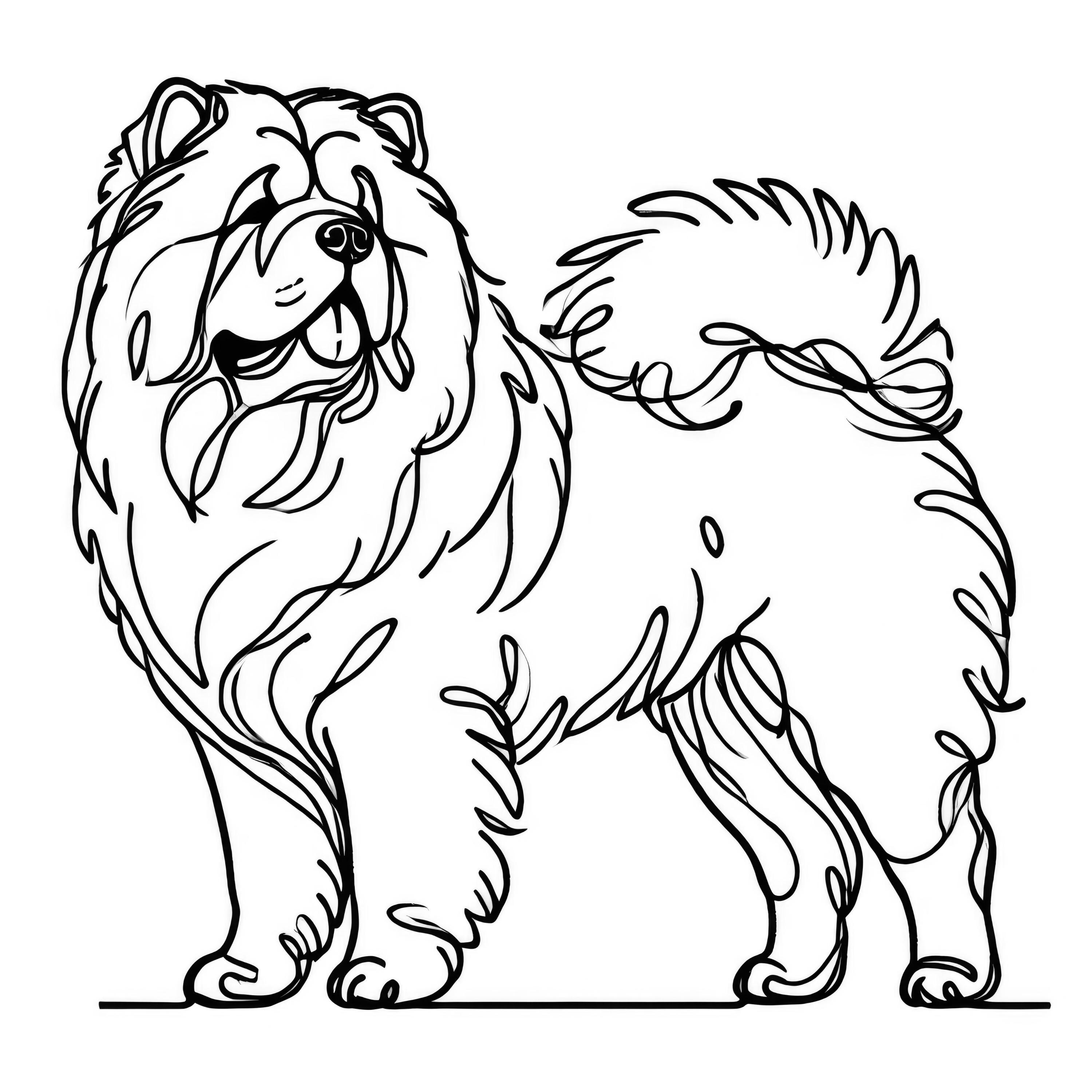 10 Chow Chow Line Art Clipart Bundle: Dog SVG & PNG (digital Download ...