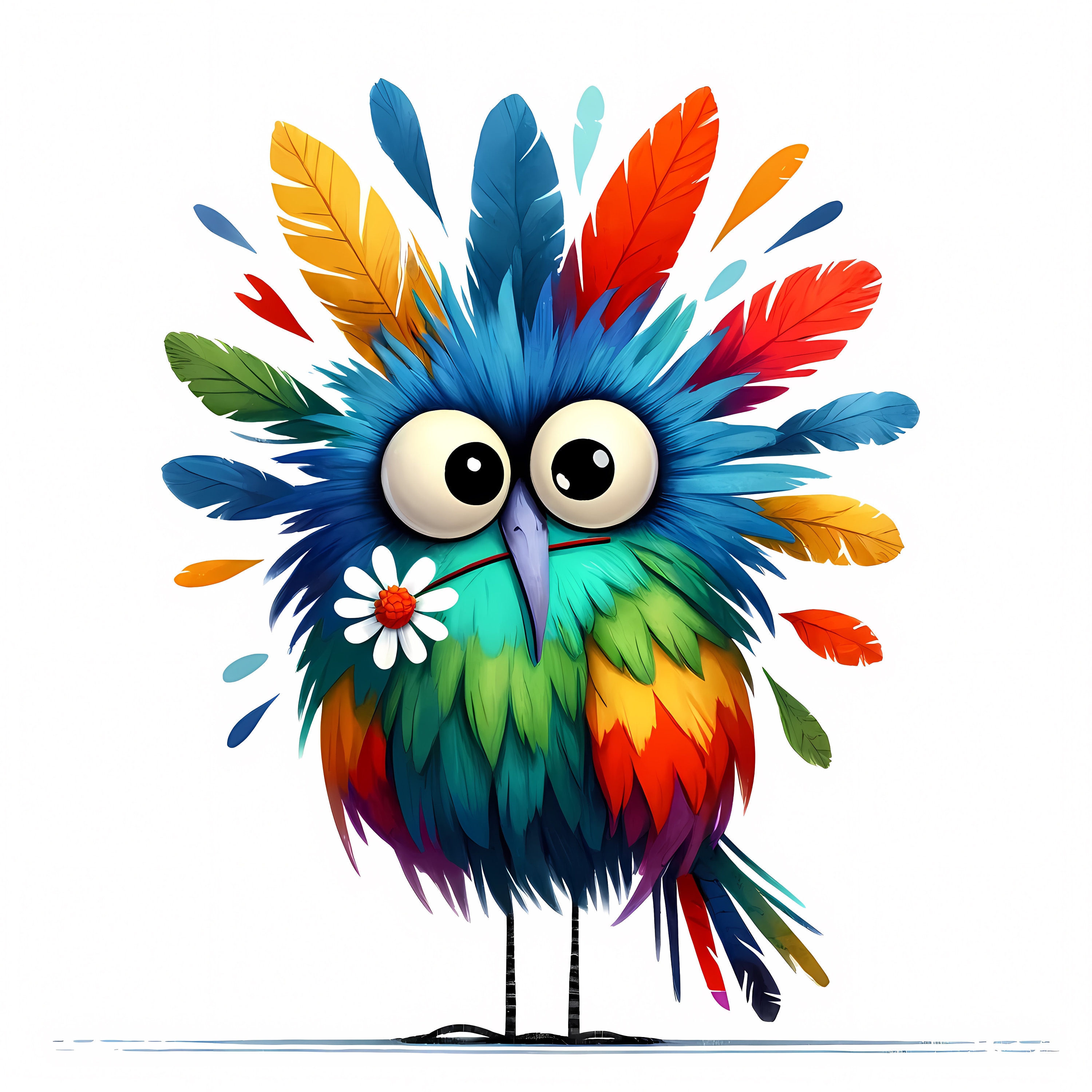 12 Funny Birds Clipart: Whimsical Bird Art, Commercial Use (digital ...