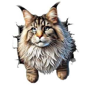 Clipart chat | 12 fichiers JPG de haute qualité | Lot de cliparts chat 3D réaliste | Décoration murale | Fabrication de cartes | Art de chat | Imprimables | Utilisation commerciale