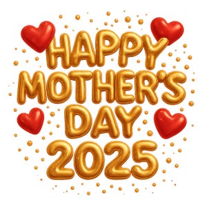 Fête des mères 2025 Clipart, bonne fête des mères PNG, fête des mères texte Png, fleurs fête des mères, téléchargement numérique, lot de 12, sublimation