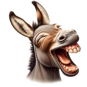 Grappige ezel-clipart | 12 hoogwaardige JPG's | Humoristische ezel clipartbundel | Boerderijdierenkunst | Ezelkomedie | Afdrukbare items | Commercieel gebruik