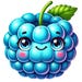 Kawaii Blue Raspberry Clipart Bundle | Cute Fruit Art (digital Download ...