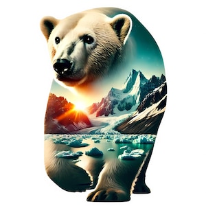 Polar Bear Clipart | 12 High-Quality JPGs | Majestic Polar Bear Clipart Bundle | Arctic Wildlife | Nature Art | Printables | Commercial Use