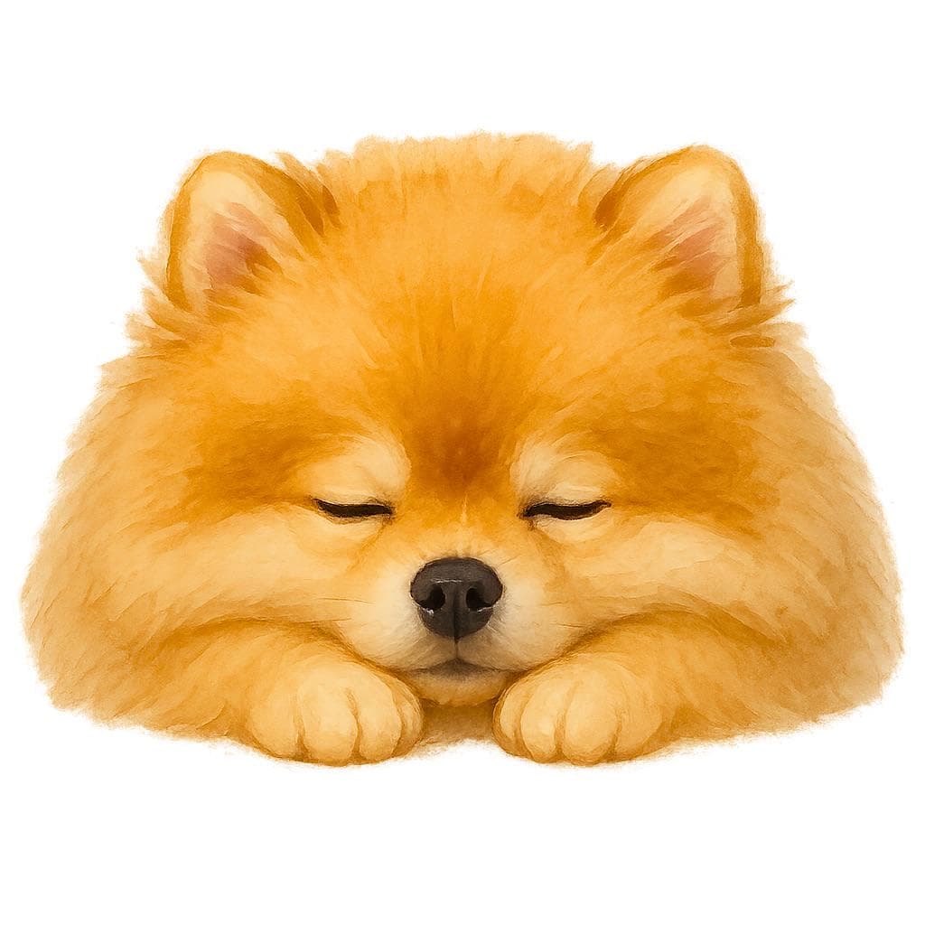 ポメラニアン クリップアート バンドル、水彩画 ポメラニアン PNG、犬