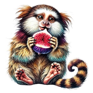 Marmoset Clipart | 12 High-Quality Designs | Marmoset Monkey Clipart Bundle | Wildlife Art | Watercolor | Printables | Commercial Use