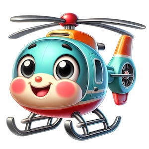 Schattige helikopterclipart | 11 hoogwaardige JPG's | Schattige helikopterclipartbundel | Transportkunst | Afdrukbare items | Commercieel gebruik