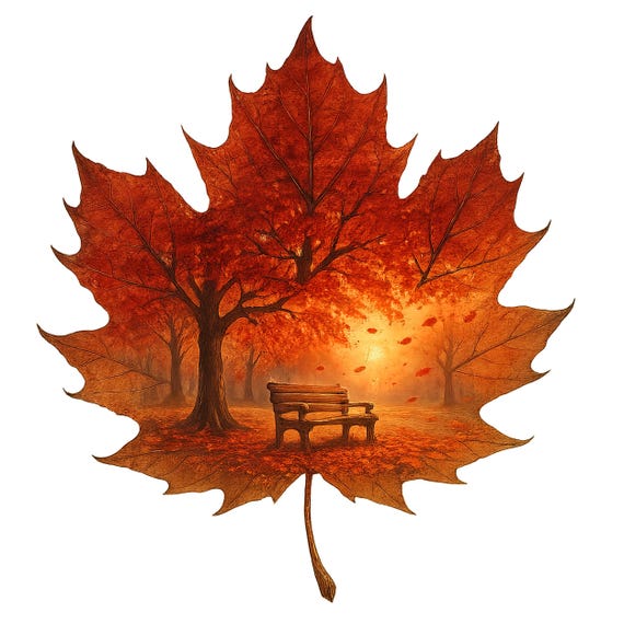 10 Artistic Maple Leaf Clipart Bundle: Fall Decor, autumn leaf PNGs (Digital Download,)