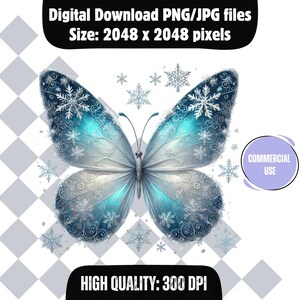 Christmas Butterfly Clipart | 12 High-quality Designs | Festive ...