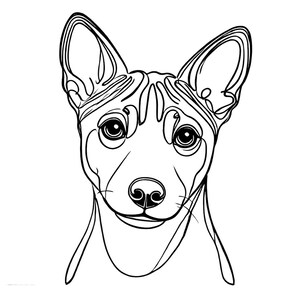 12 Basenji Dog SVG Clipart Bundle | Digital Line Art | Minimalist Vector | Minimalist Dog Art | Sublimation | Printables | Commercial Use.