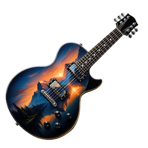 Clipart elektrische gitaar, dubbele belichting gitaarbundel png, aquarel, muziekinstrument, Paper Craft, junkjournals, sublimatie, 12 png