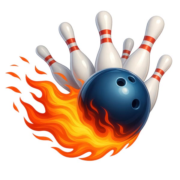 Watercolor Bowling Clipart Bundle: Fun Sports PNG (Commercial Use, Digital Download) Set of 15