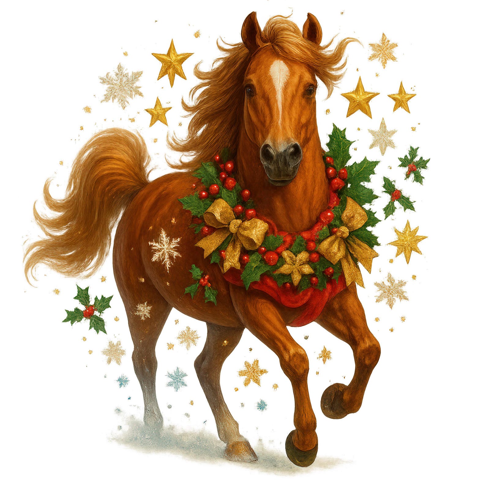 Christmas Horse Clipart: Festive Holiday Art (digital Download Pngs) - Etsy