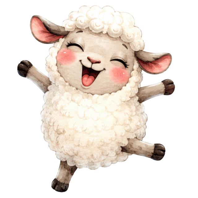 Clipart de Ovelhas Kawaii, Ilustrações Adoráveis de Ovelhinhas Bebês ...