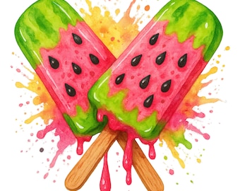 Ice Cream Clipart: Summer Treats Graphics (Commercial Use, Digital Download) 12 PNG