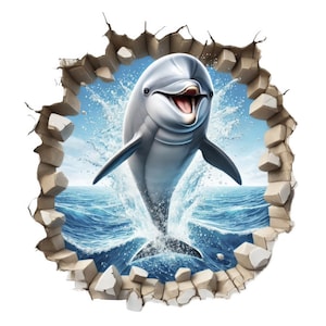 Dolphin Clipart, 10 designs de alta qualidade, pacote de golfinhos saltando, golfinho PNG, arte costeira, decoração com tema oceânico, sublimação, download digital