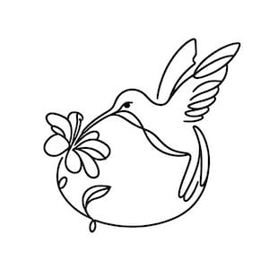 Clipart di colibrì / 12 JPG di alta qualità / Pacchetto di clipart di colibrì con grafica lineare / Arte di uccelli minima / Stampabile / Uso commerciale