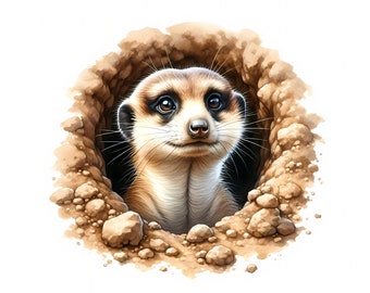 Meerkat JPG Clipart Bundle – Animal Graphics (Digital Download)