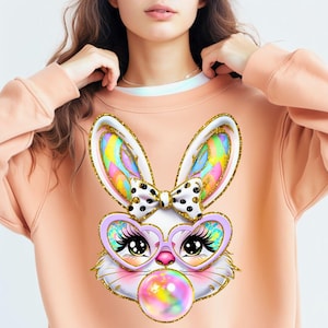 Joyeuses Pâques PNG, Coquette lapin de Pâques Png, coup de pinceau de Pâques Png, Pâques rétro Png, Coquette lapin PNG, Coquette de Pâques, sublimation