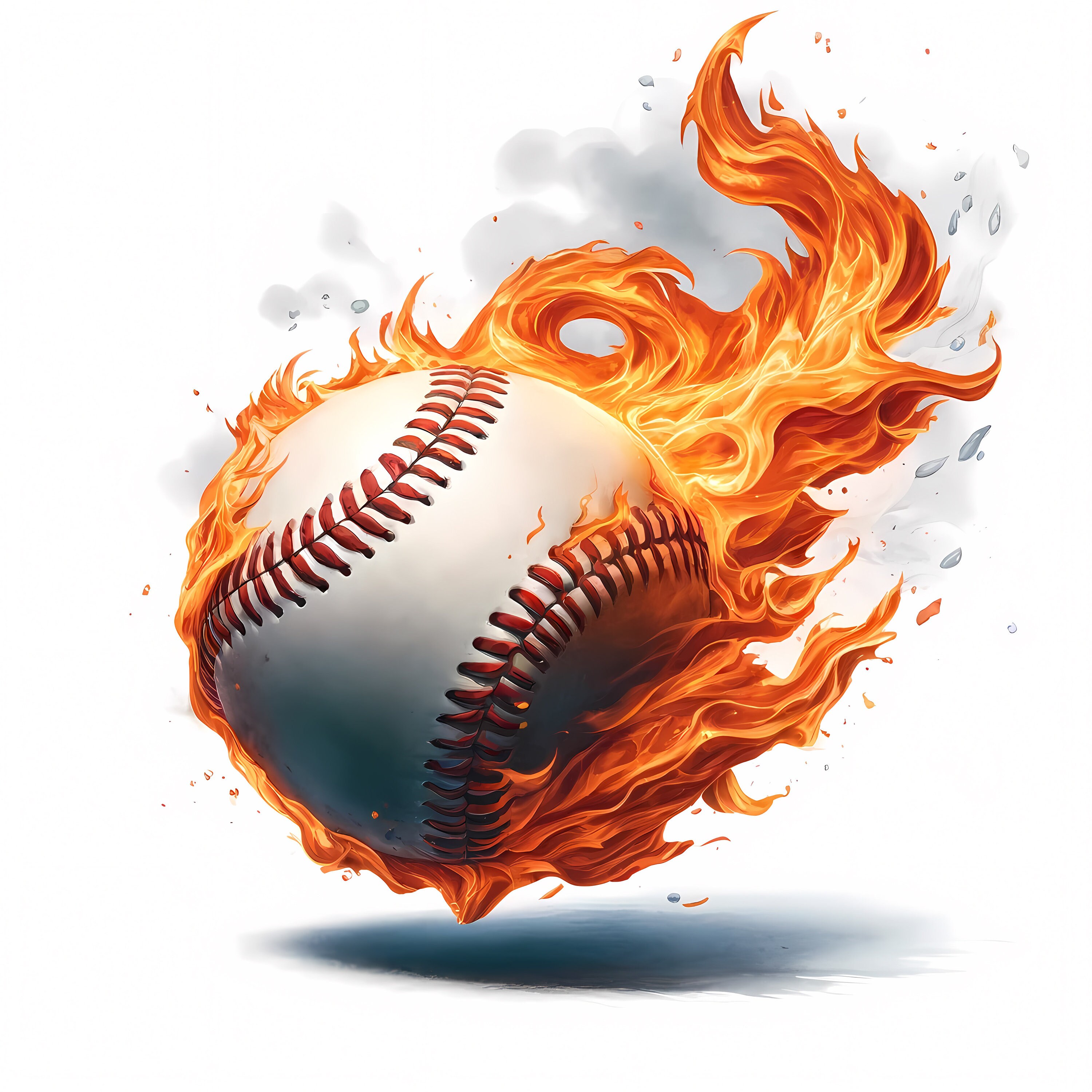 Flaming Baseball Clipart | Sports Graphics (digital Download) Set of 10 ...