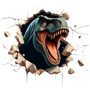 Clipart de dinossauro 3D | 12 JPGs de alta qualidade | Pacote de clipart de dinossauro realista | Arte de parede | Arte pré-histórica | Imprimíveis | Uso comercial