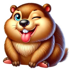 Cute Groundhog Clipart | 12 High-Quality JPGs | Adorable Groundhog Clipart Bundle | Groundhog Day Art | Printables | Commercial Use