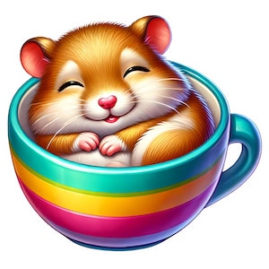 Süße Hamster Clipart | 12 hochwertige JPGs | Entzückender Hamster Clipart Bundle | Kinderzimmer Dekor | Haustier Tier Kunst | Drucksachen | Kommerzielle Nutzung