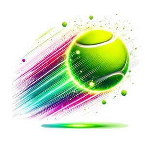 Tennis Ball Clipart | 12 hochwertige JPGs | Neon Tennisball Clipart Bundle | Papiermodell | Sportkunst | Druckbar | Kommerzielle Nutzung
