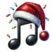 12 Festive Music Note Clipart: Holiday Musical Art PNG (digital ...
