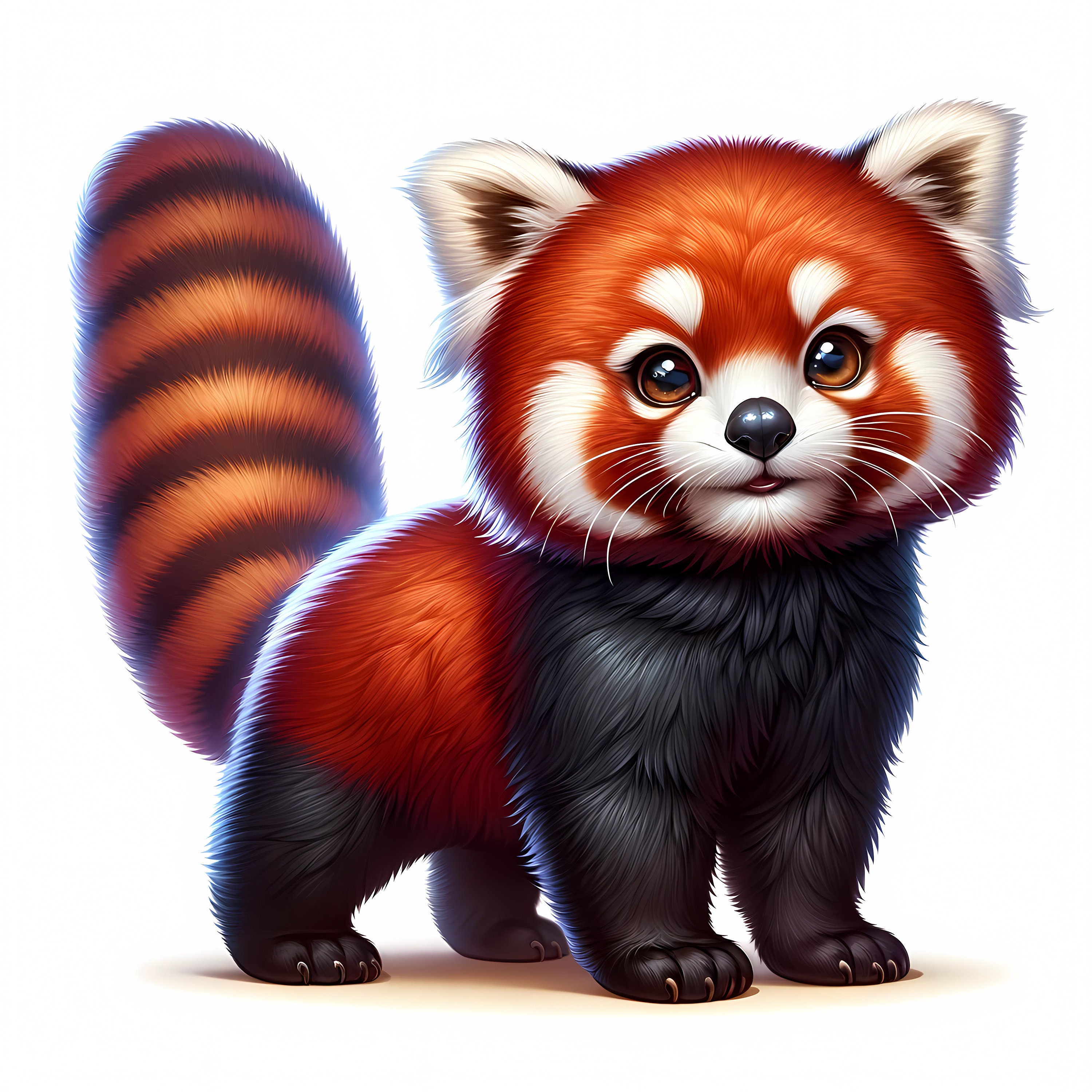 Cute Red Panda Clipart Bundle - 10 High-quality Jpgs - Adorable Red ...