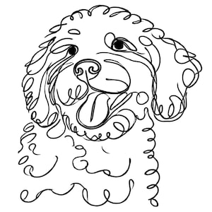 10 Goldendoodle-SVG en PNG | T-shirtontwerp | Schattige Papillon hond clipart | Minimalistische hond | Sublimatie | SVG-bestanden voor Cricut, commercieel gebruik