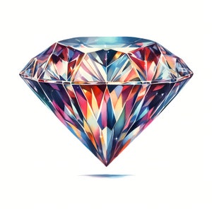 Clipart di diamanti / 10 JPG di alta qualità / Pacchetto di clipart di diamanti glamour / Arte di pietre preziose / Arte di gioielli / Artigianato di carta / Uso commerciale