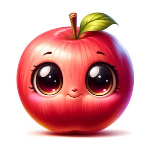 Clipart pomme mignon | 11 fichiers JPG de haute qualité | Charmant lot de cliparts pomme mignonne | Art pour chambre d'enfant | Décoration de chambre d'enfants | Imprimables | Utilisation commerciale