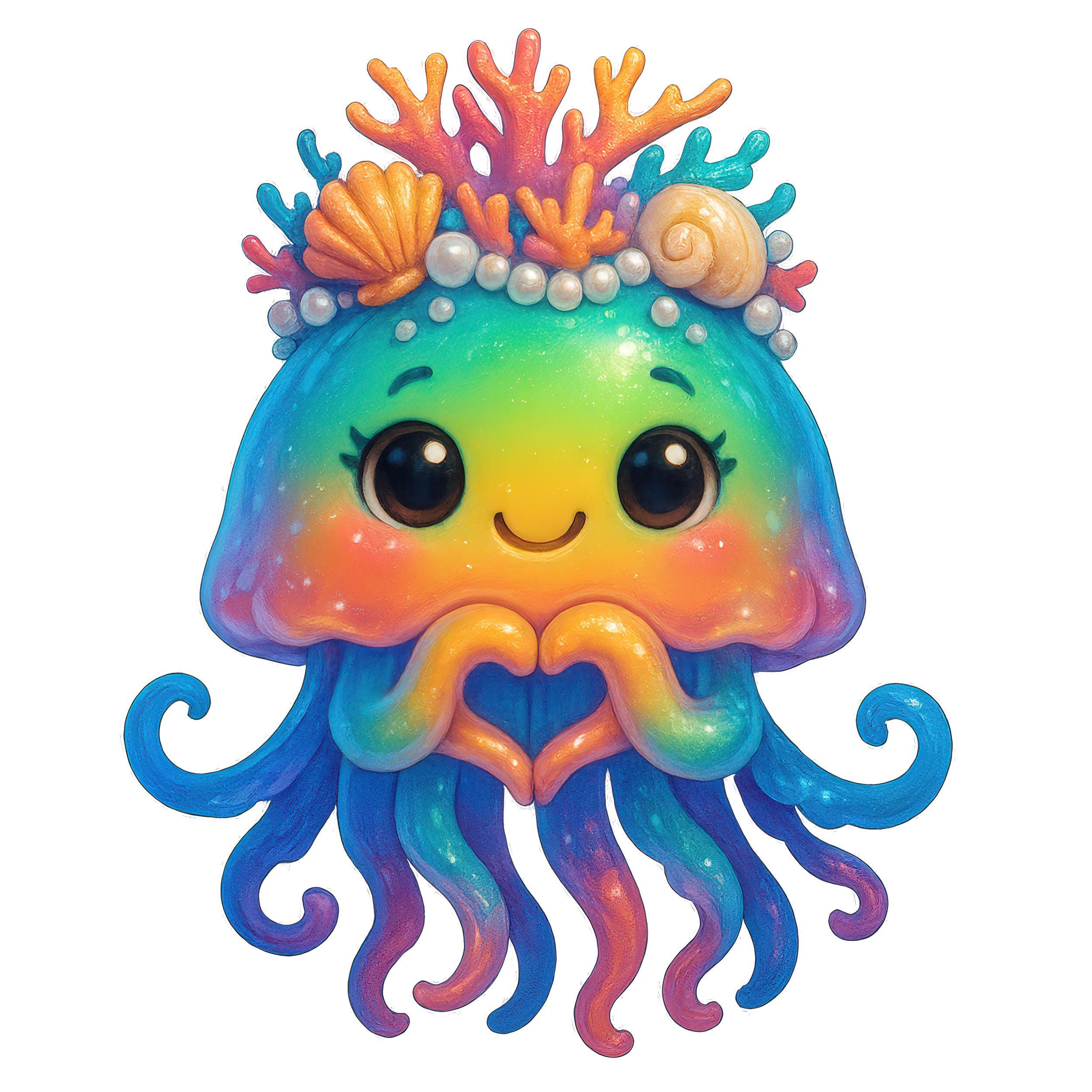 Cute Jellyfish Clipart Bundle | Ocean Pngs (commercial Use) - Etsy