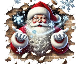 Santa Claus Clipart Bundle: Festive PNG/JPG Images (Digital Download)