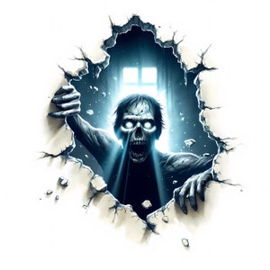 Clipart Zombie | 12 wysokiej jakości plików JPG | Przerażający pakiet clipartów Zombie | Sztuka grozy | Sztuka 3D na Halloween | Materiały do druku | Wykorzystanie komercyjne