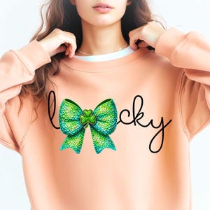 St Patricks day PNG, Lucky St.Patricks Day Coquette PNG, Glitter St Patrick Bow Png, Girl st patricks day, Shamrock, Lucky png, Sublimation