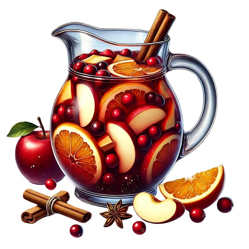 Christmas Cocktail Clipart: Festive Holiday Drinks (10 J…
