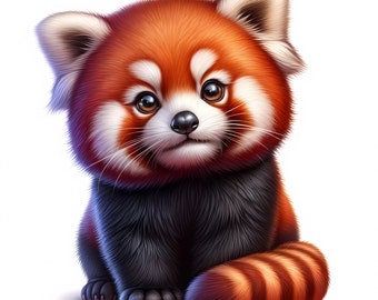 Roter Panda Clipart - JPGs für die kommerzielle Nutzung (Digitaler Download
